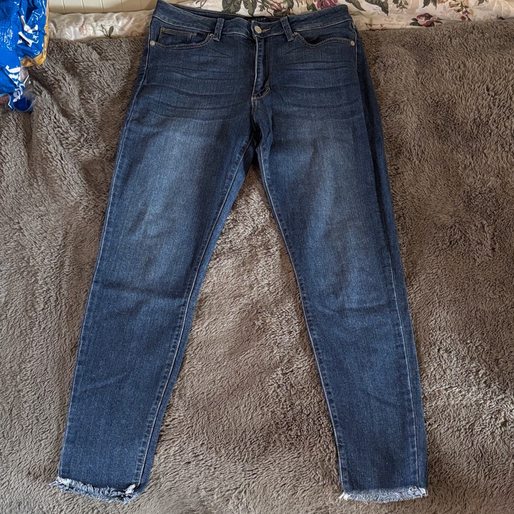 Just USA high rise frayed-hem skinny jeans